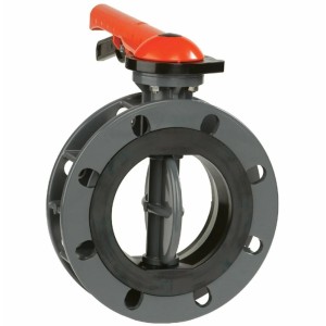 Затвор дисковый ПВХ Butterfly Valve Ду150 Ру10 межфланцевый в Набережных Челнах